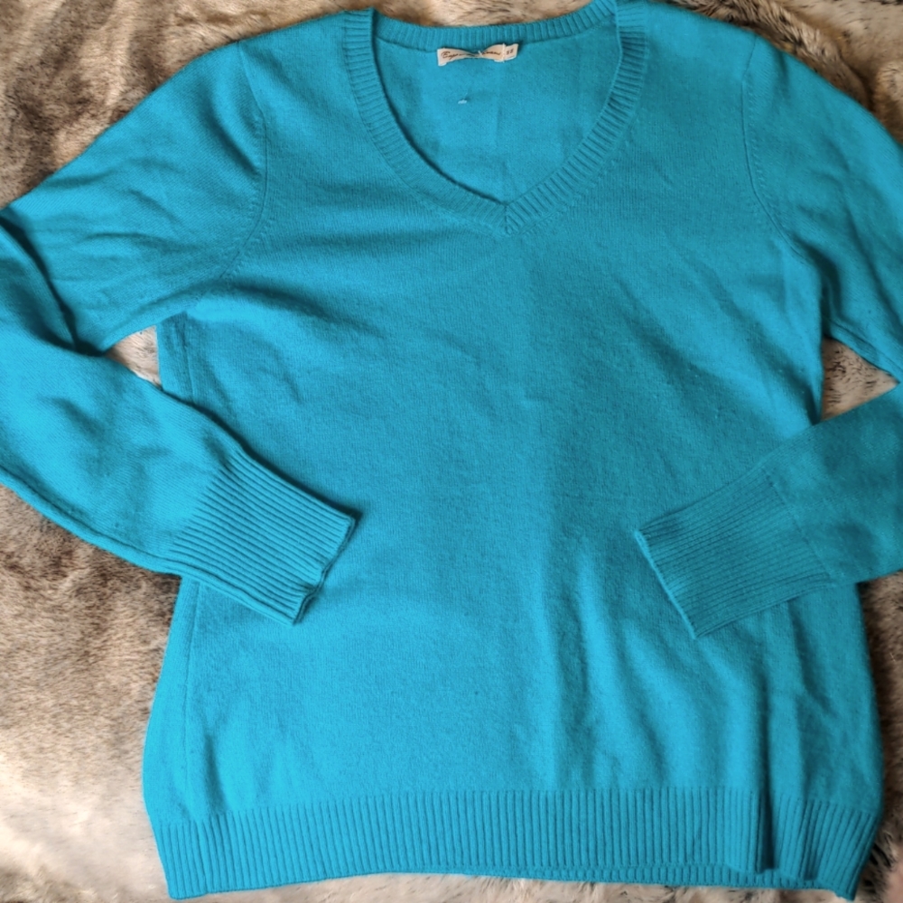 M- 💯% CASHMERE Blue Sweater